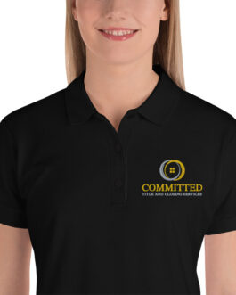 Committed Title Embroidered Women’s Polo Shirt